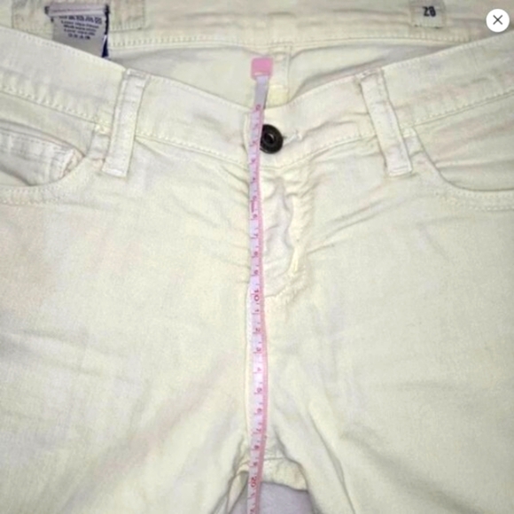 Faconnable ladies straight jeans low rise size 28 in light green-yellow color - Picture 13 of 14